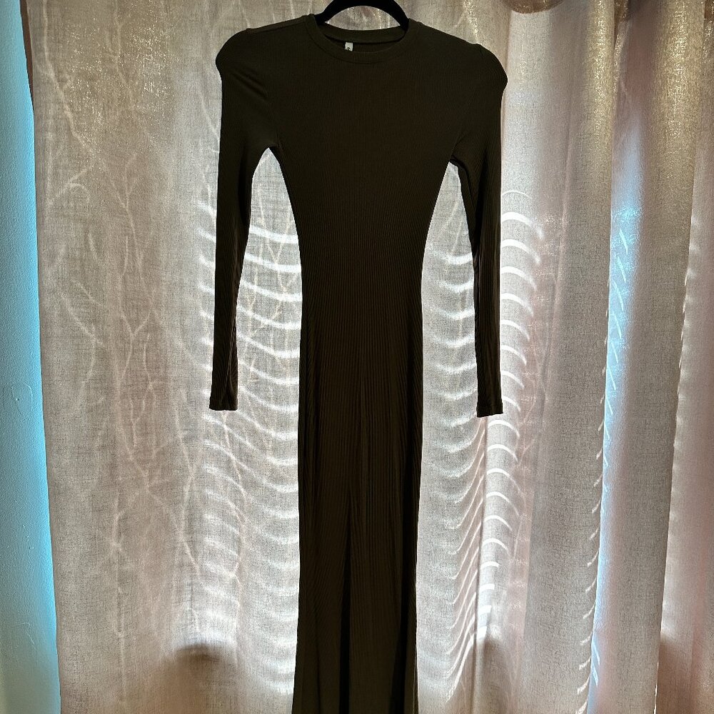 Reoria Hunter Green Bodycon Maxi Dress - XS